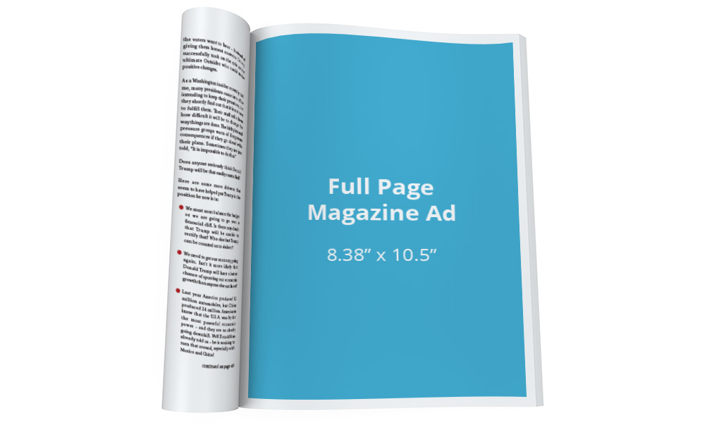 Magazine - full page ad