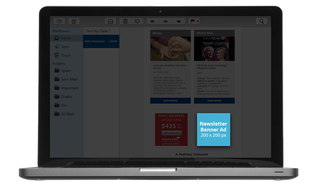 E-Newsletter banner ad
