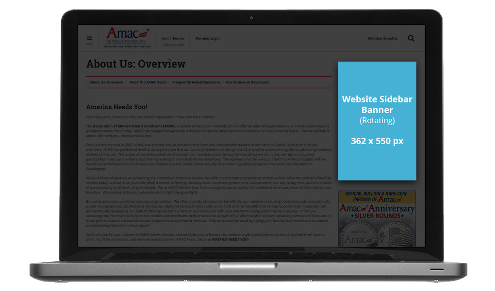 Website side banner